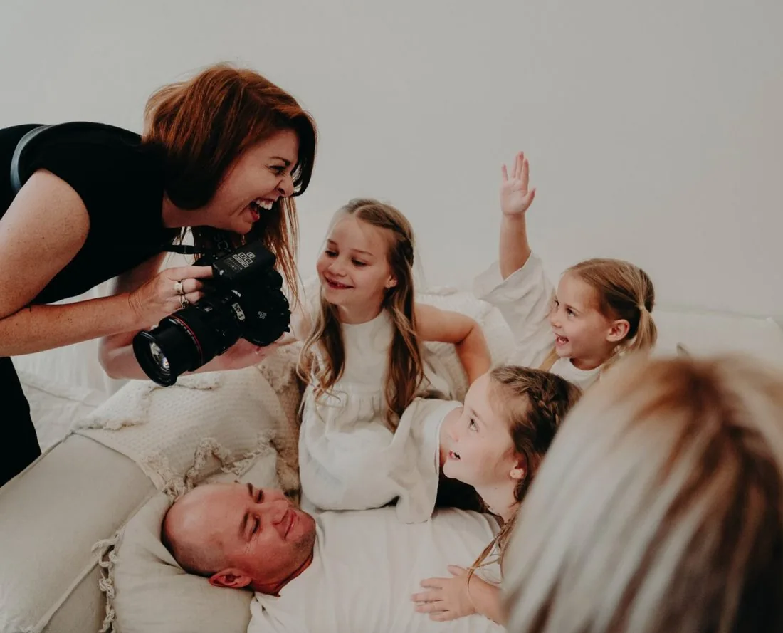 A Verve photographer capturing a family