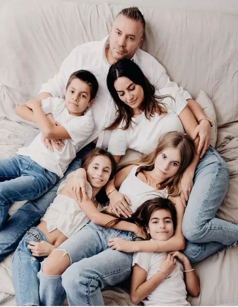 A family together in studio